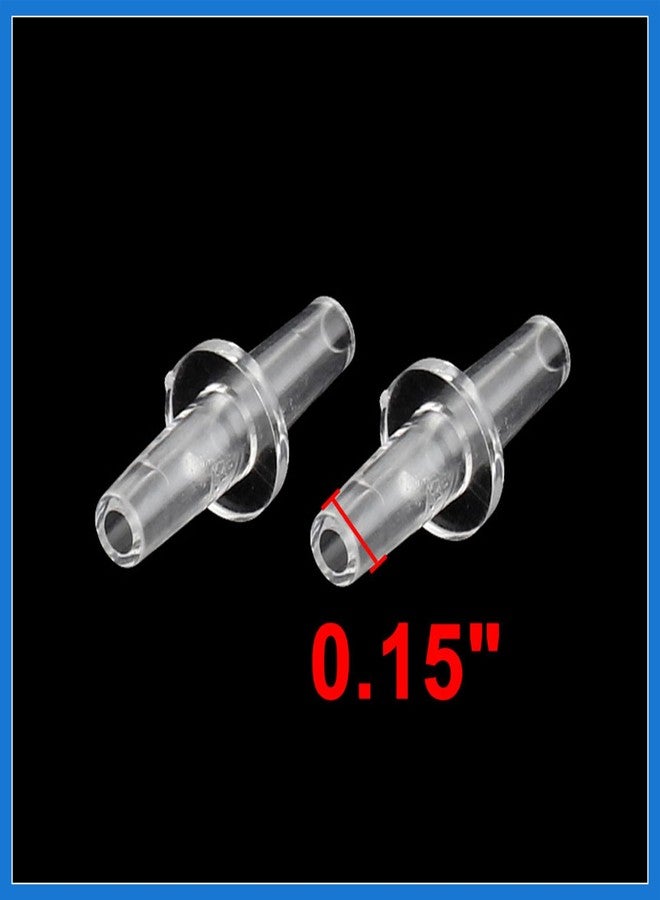 VekAuto Universal Aquarium Straight Air Line Connector Clear White 4mm Tubing 10pc Auto Accessories - Image 2
